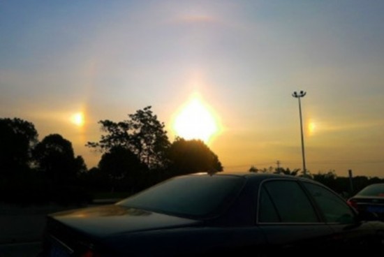 上海現(xiàn)“3個太陽” 上海現(xiàn)“3個太陽”