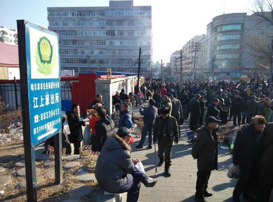 販賣野生鳥的鳥市毗鄰著當(dāng)?shù)嘏沙鏊? alt=