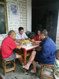 掃水掃不及,胥家鎮柏河村的居民干脆打起了麻將。 掃水掃不及,胥家鎮柏河村的居民干脆打起了麻將。