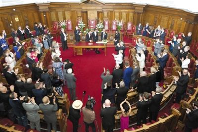 29日,倫敦,一對同性伴侶舉行結婚儀式。 29日,倫敦,一對同性伴侶舉行結婚儀式。