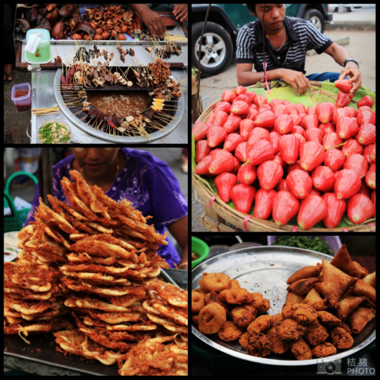 緬甸,繽紛的街邊平民小吃 緬甸,繽紛的街邊平民小吃