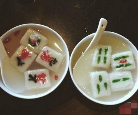 來碗清一色!火鍋店推出創(chuàng)意麻將湯圓