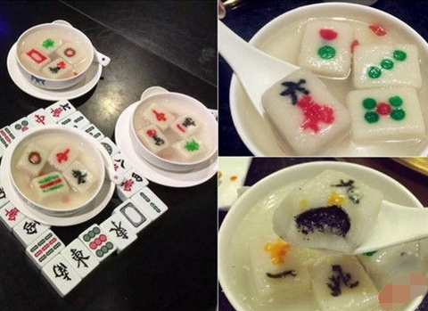 來碗清一色!火鍋店推出創(chuàng)意麻將湯圓