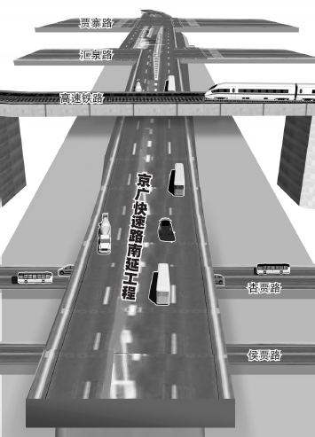 在與南四環交叉口設置全互通立交,跨越豫一路、中州大道后和繞城高速銜接,在中州大道和繞城高速建設組合立 在與南四環交叉口設置全互通立交,跨越豫一路、中州大道后和繞城高速銜接,在中州大道和繞城高速建設組合立