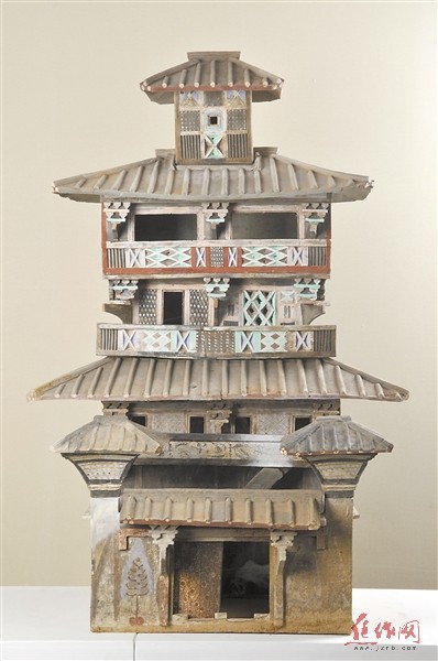 焦作市一座漢代五層彩繪陶倉樓將“出訪”法國 焦作市一座漢代五層彩繪陶倉樓將“出訪”法國