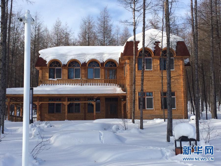 穗豐園里的高檔木制別墅（2013年12月8日攝）。新華社記者程子龍攝