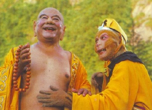 鐵牛《西游記》中彌勒佛劇照。 鐵牛《西游記》中彌勒佛劇照。