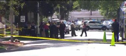 視頻截圖：雙方發生槍戰的居住區。