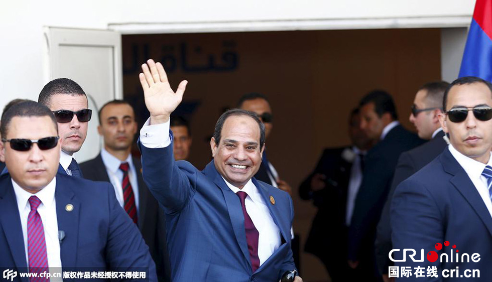 埃及為新蘇伊士運河的開通舉行盛大的慶祝儀式，埃及總統塞西出席。