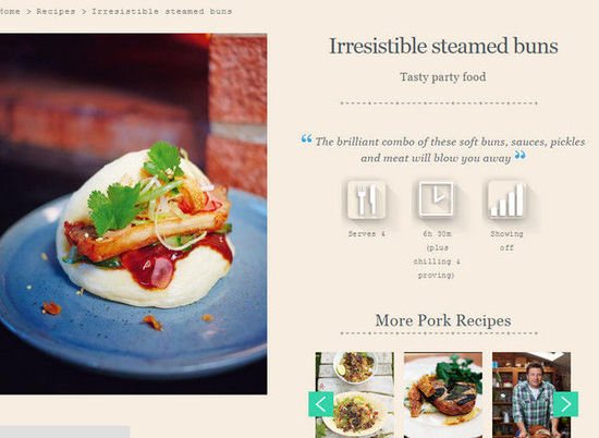 英國名廚奧利弗惹議，將臺灣刈包說成韓國街頭小吃，引發網友紛紛在下面留言抗議。（圖／翻攝自jamieoliver.com）