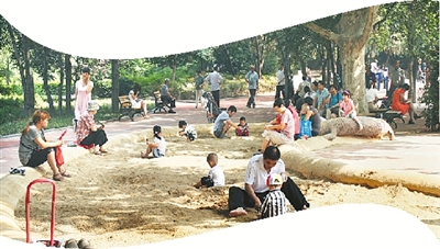 兒童沙池亮相碧沙崗公園 兒童沙池亮相碧沙崗公園